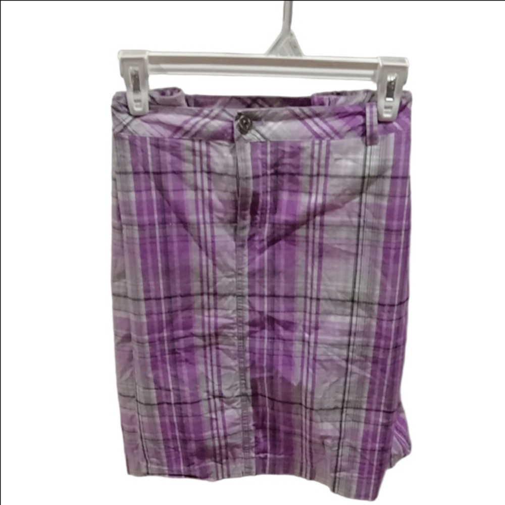 (386) CJ Banks Purple Plaid  Skort Size 20w
